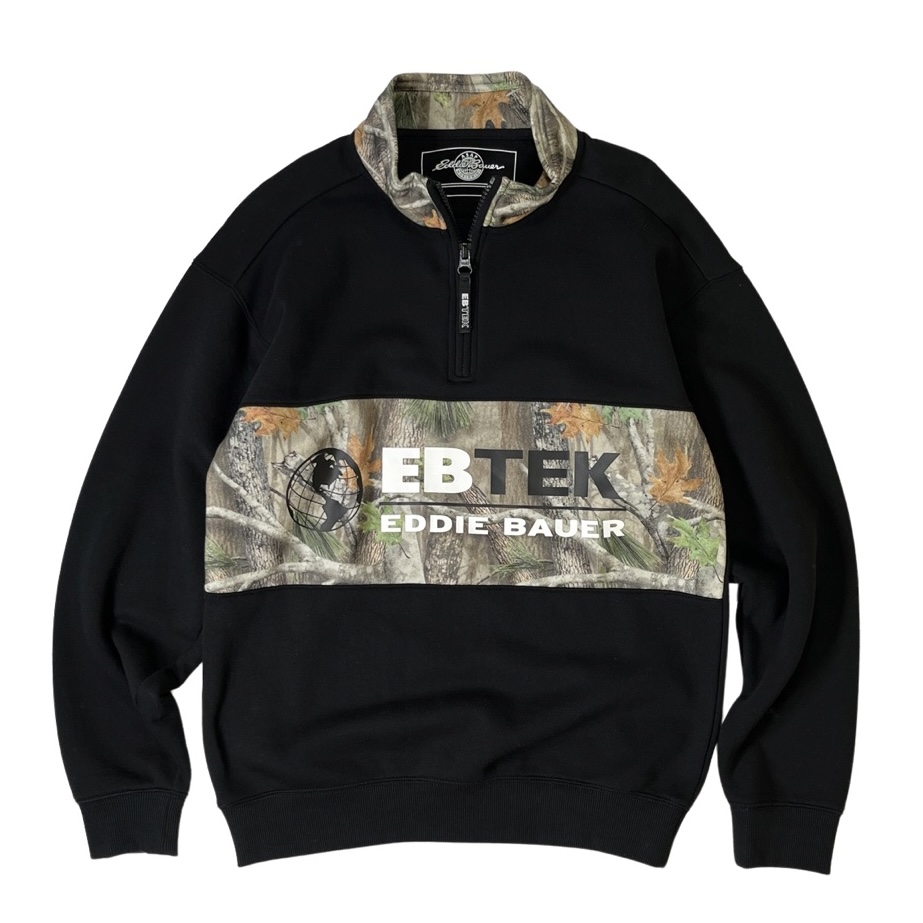 画像1: A$AP WorldwideｘEddie Bauer EBTek Half Zip Sweatshirts / エイサップ ワールドワイド エディバウアー ハーフジップ スウェット (1)
