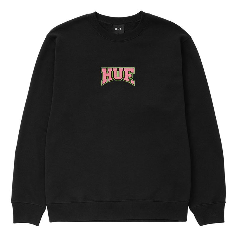 HUF Hometeam Crewneck Sweatshirts Black / ハフ ホームチーム クルー