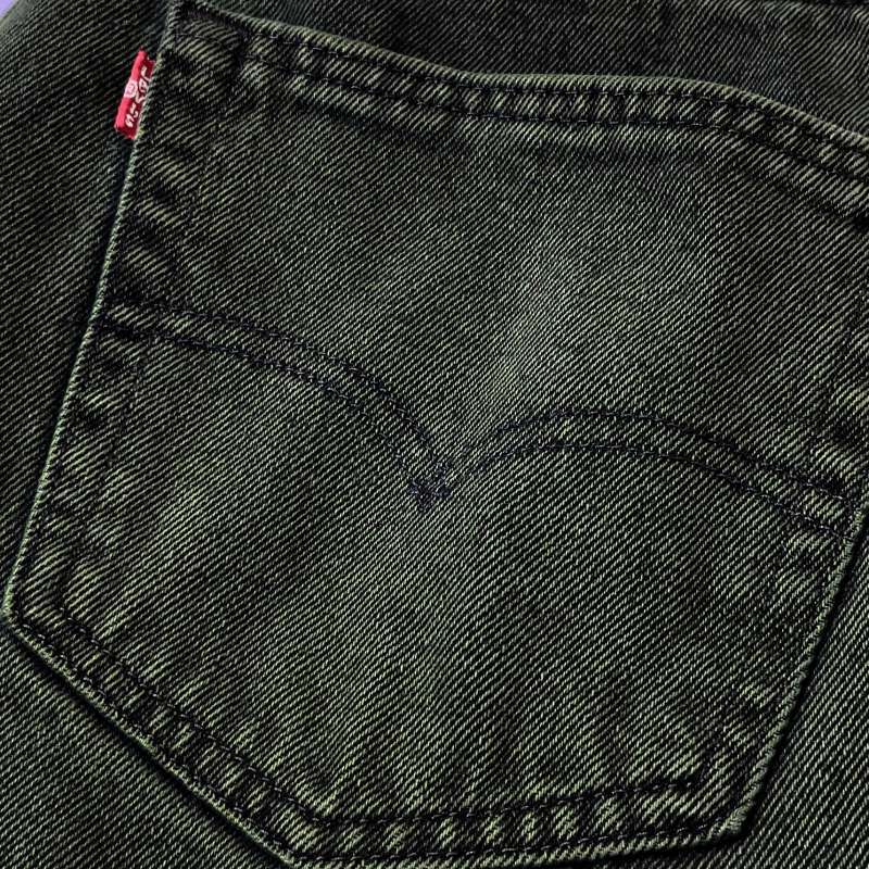 Levi's 550 内田染工場GreenｘBlack申し訳ありません - パンツ