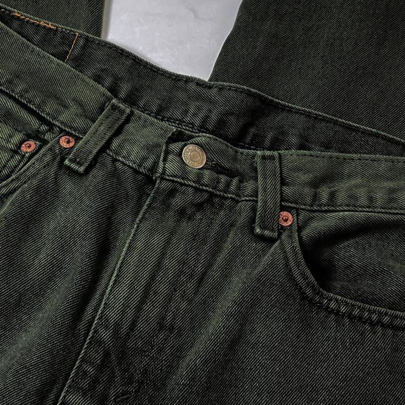 Levi's 550 内田染工場GreenｘBlack申し訳ありません - パンツ