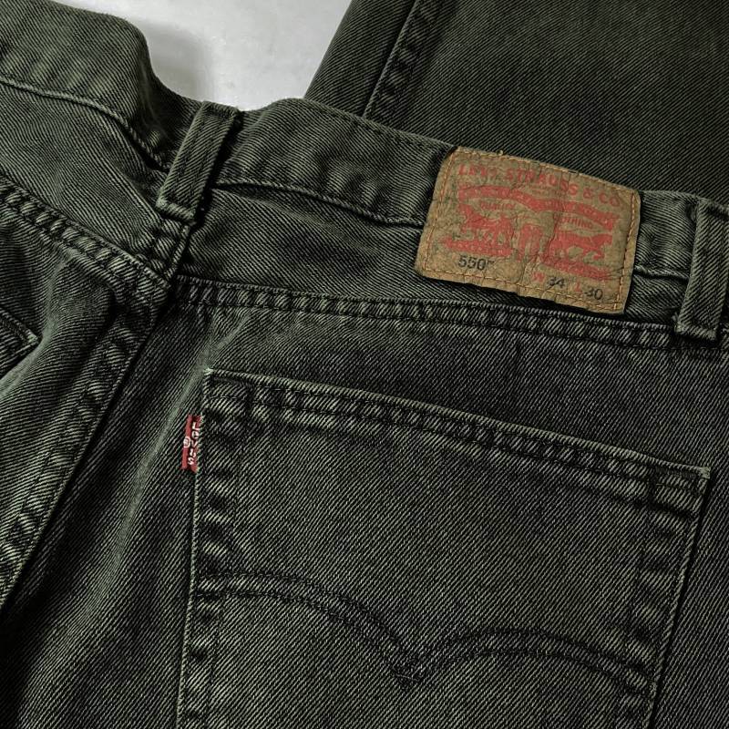 Levi's 550 内田染工場GreenｘBlack申し訳ありません - パンツ