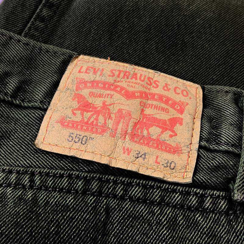 Levi's 550 内田染工場GreenｘBlack申し訳ありません - パンツ