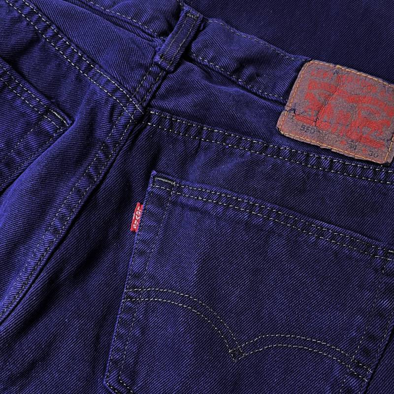 Levi's 550 内田染工場GreenｘBlack申し訳ありません - パンツ