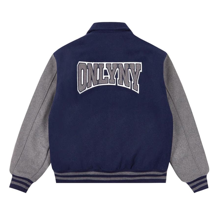 ONLY NY League Melton Wool Varsity Jacket Navy / オンリー