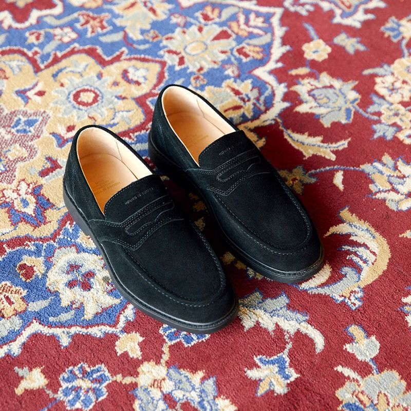 Hours Is Yours Quick Strike Cohiba Penny Loafer Black Suede / アワーズ・イズ・ユアーズ コイーバ ペニーローファー ブラック