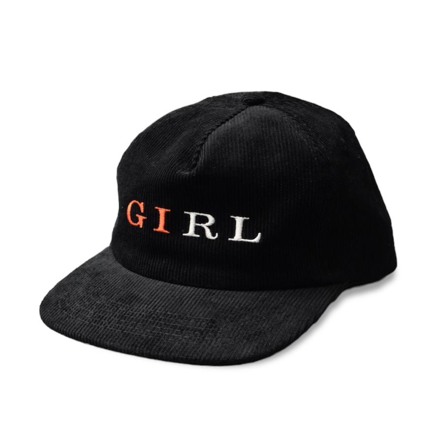 Girl Skateboard Serif 5Panel Cord Snapback Black / ガールスケートボード 5パネル