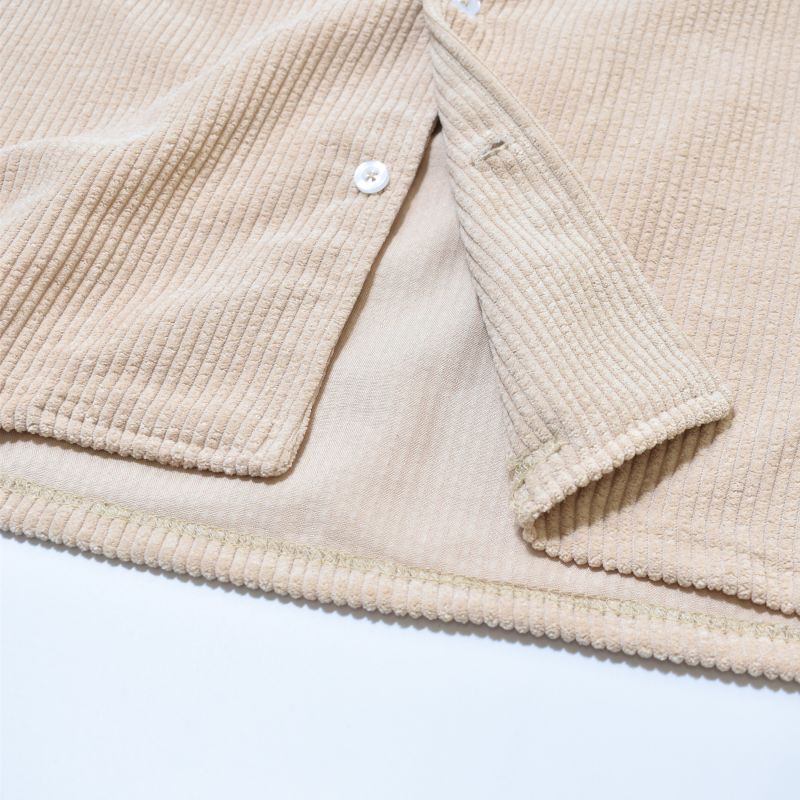 Massive Clothing S/S Corduroy Shirts Tan / マッシブクロージング