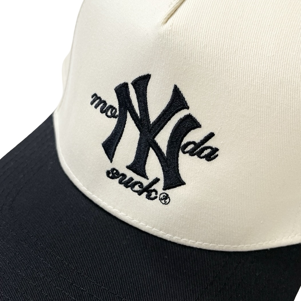 Mondaysuck 6Panel Snapback Cap BlackxCream / マンデーサック 6 