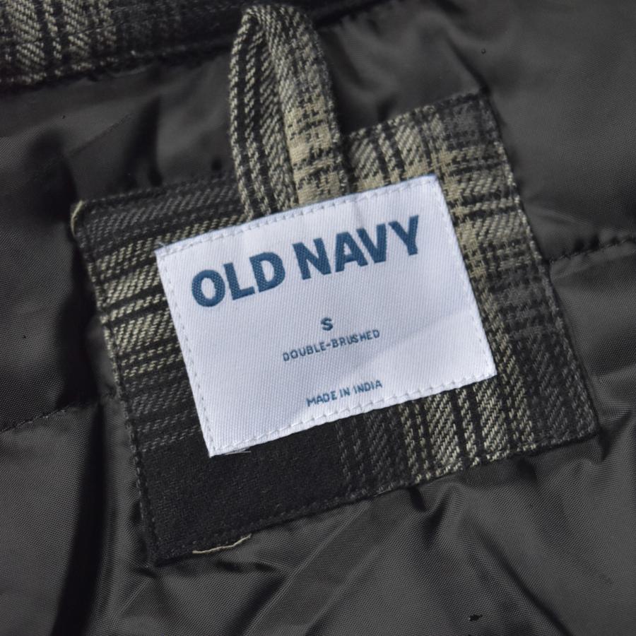 画像4: Old Navy Insulated Cropped Flannel Shacket - Black Plaid (4)