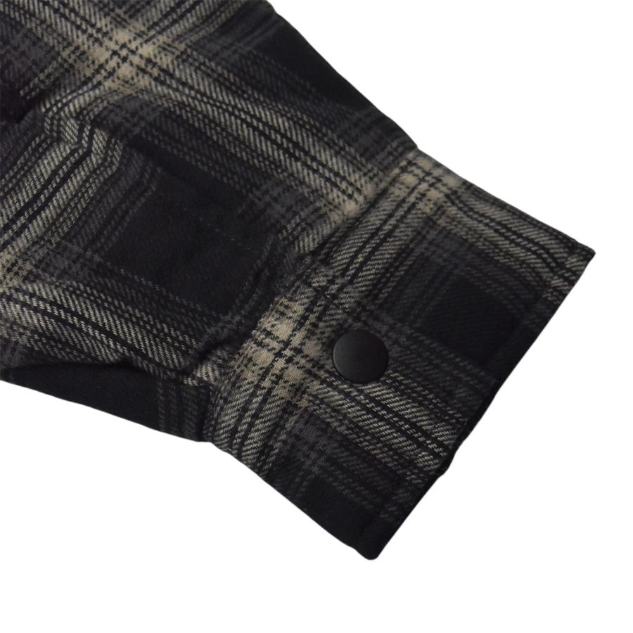 画像7: Old Navy Insulated Cropped Flannel Shacket - Black Plaid (7)