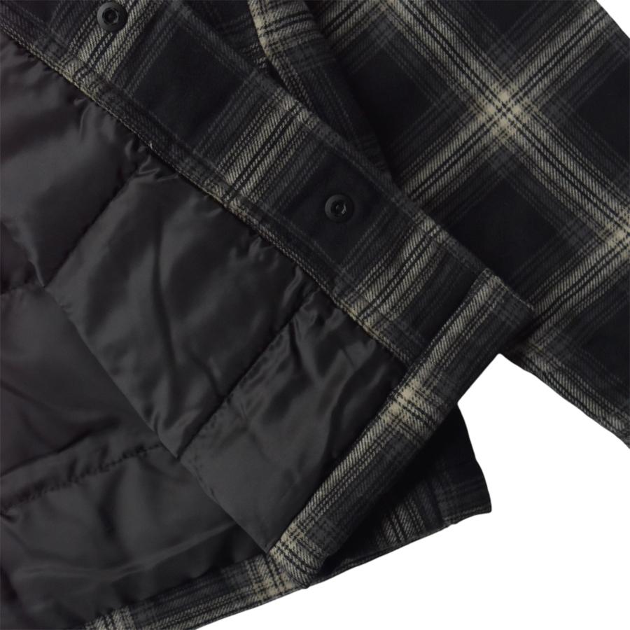 画像6: Old Navy Insulated Cropped Flannel Shacket - Black Plaid (6)