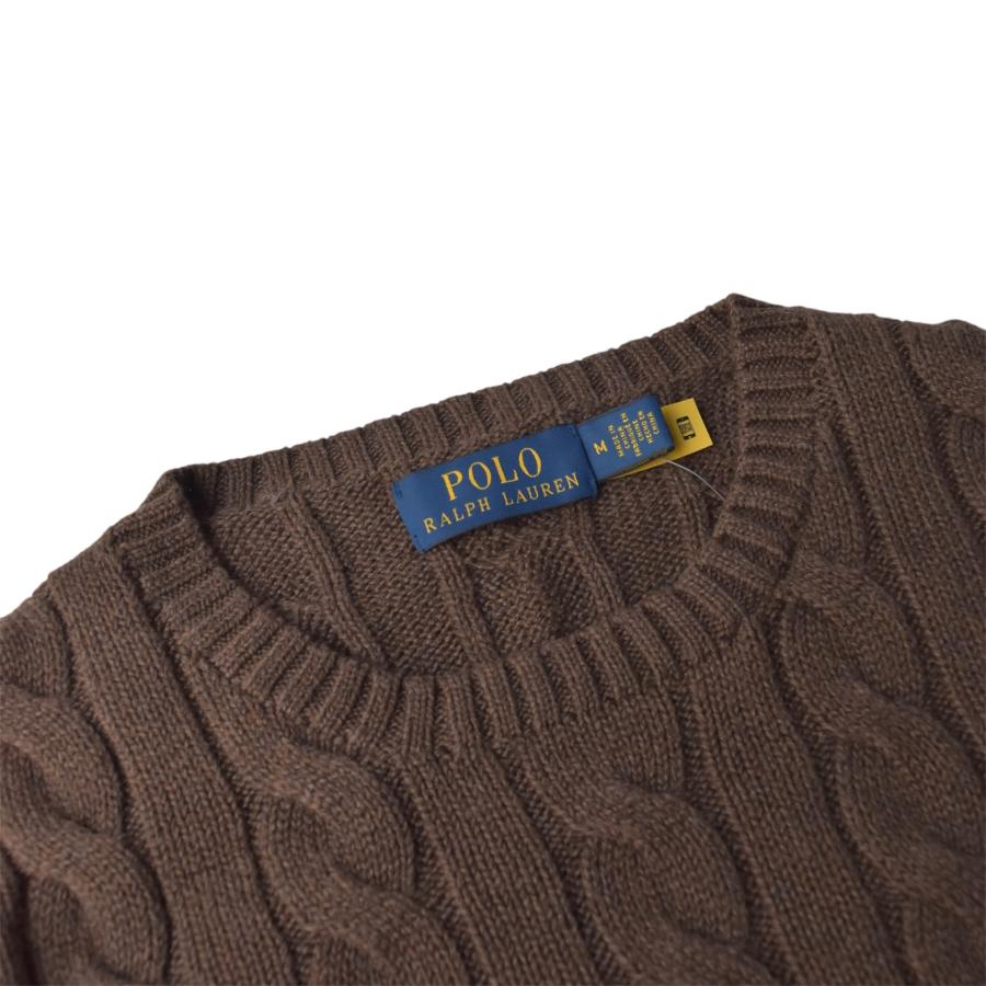 画像2: Polo Ralph Lauren Roving Cotton Crewneck Sweater - Brown (2)